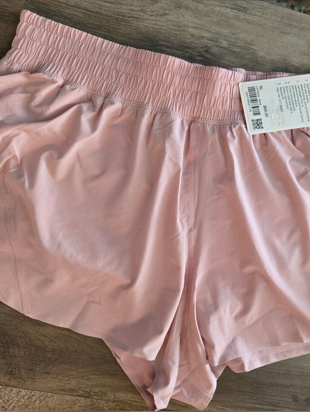 Lululemon Shake It Out High-Rise Run Short 2.5" in Pink Haze XL